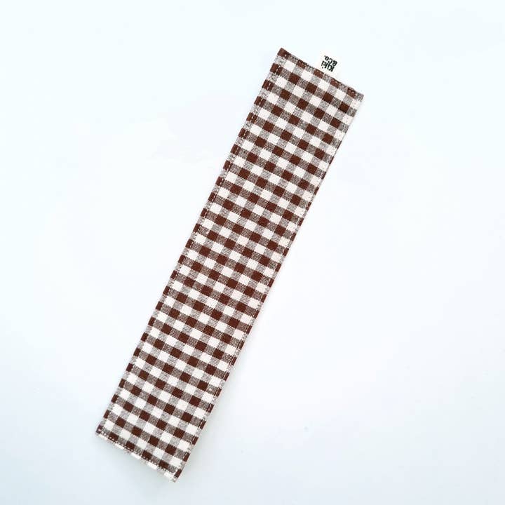 Kiki & Co. - Wholesale Bookmark - Bookmark - Chocolate Gingham0