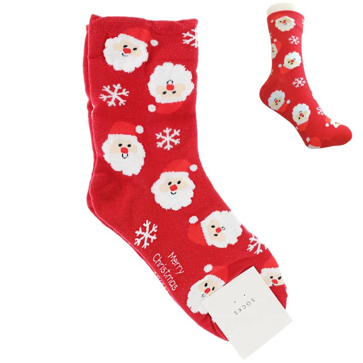 SP Sophia Collection - Wholesale Socks - Women's - Adult Size Christmas Themed Cotton Knit Socks