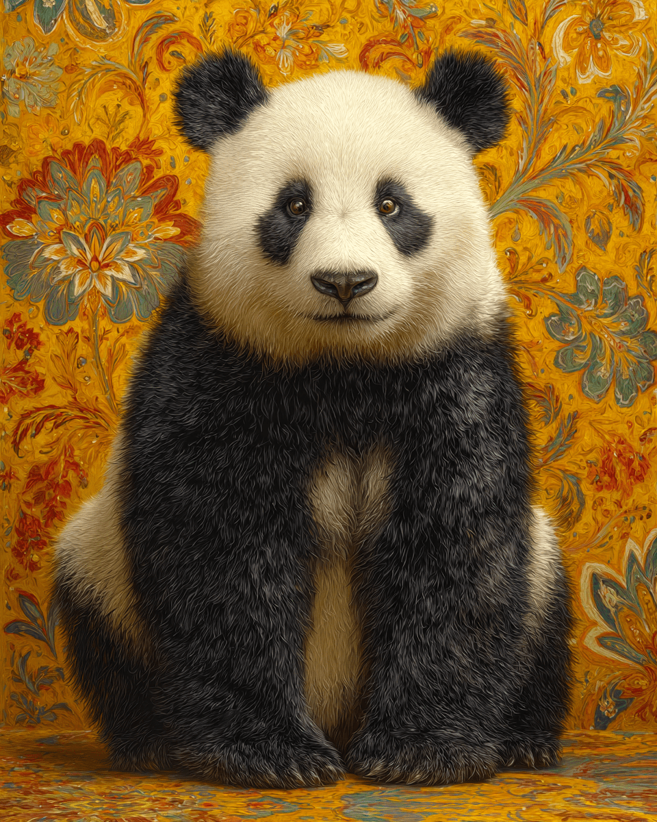 Mowbi - Wholesale Art Print - Vintage Panda Bear - Zoo Animals - Biophilic Wildlife Art Print - 8"x10" Artwork for 11"x14" Frame7