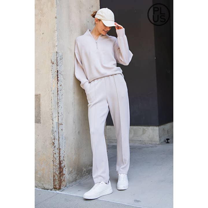 Rae Mode - Wholesale Broek - Dames - PLUS SIZE MODAL SCUBA PINTUCK BROEK15