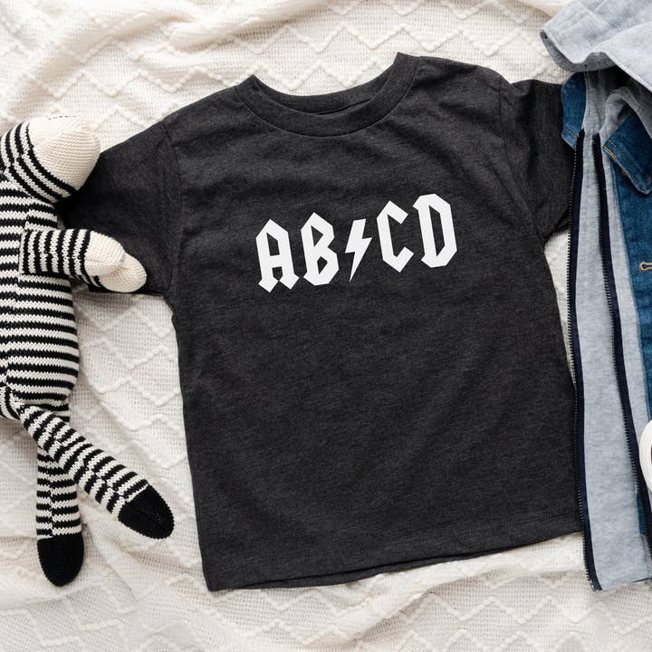 ABCD - Toddler + Kids Tee Shirt for wholesale by Moon & Mama Co.