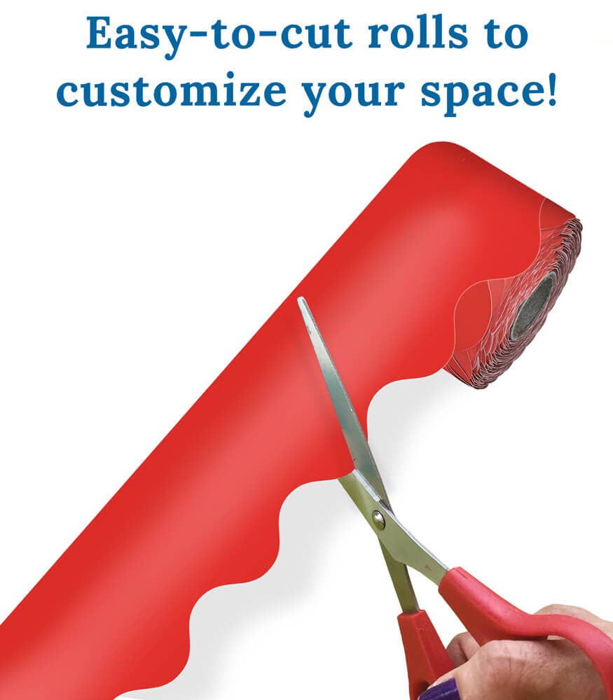 Carson Dellosa Education - Wholesale Craft Supplies - Red Rolled Scalloped Bulletin Board Borders3