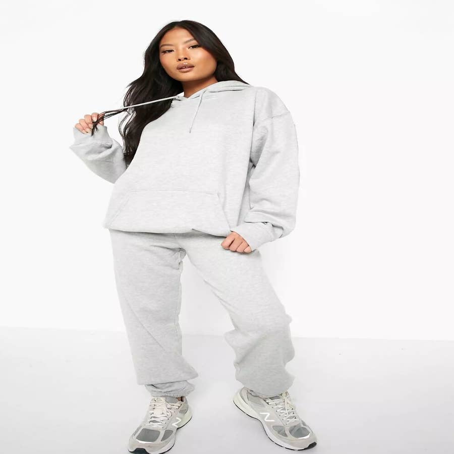 Hoodie Knit Tracksuit Stretchable Plus Size Clothing Wholesale New