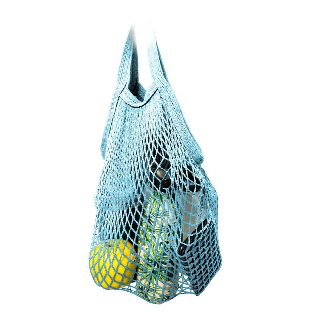 Vin Bouquet (Find It Import & Export Sl) - Wholesale Grocery/Shopping Bag - Blue Grid Bag0