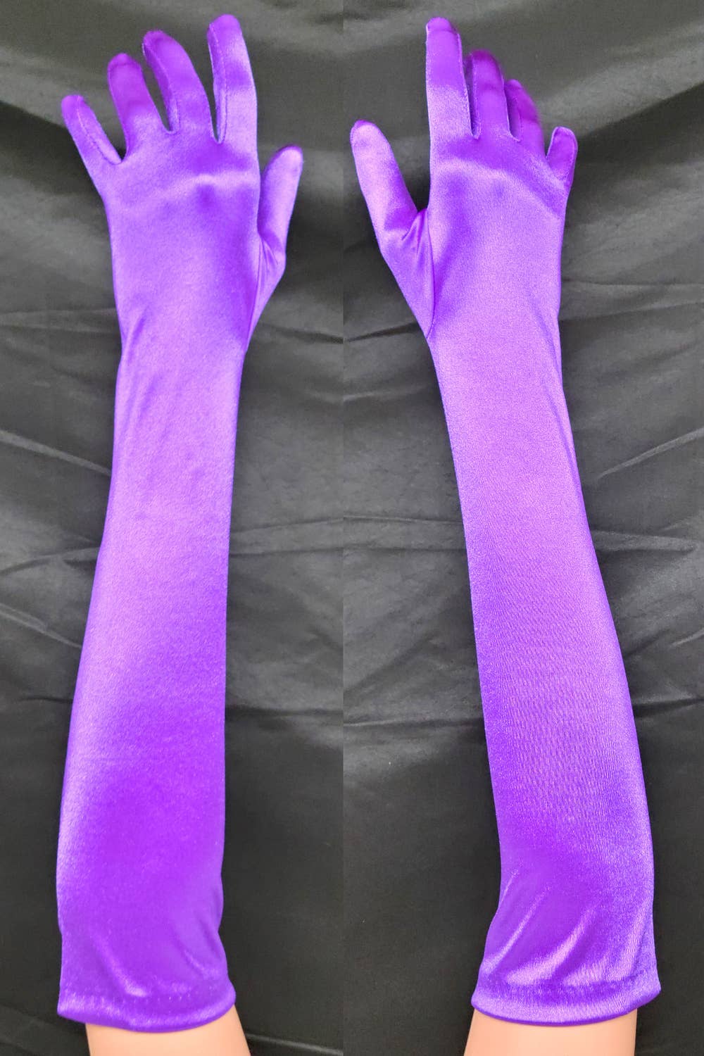 Chicas – wholesale Gloves – Women's – Pair of Elbow Length Satin Evening Gloves G72812BL3