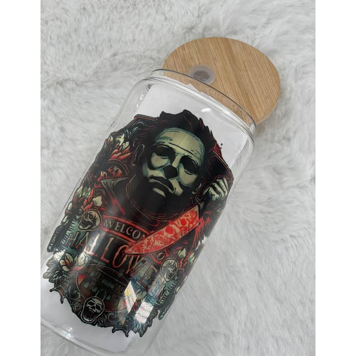 Simply Grateful Designz - Wholesale Drinking Glass/Cup - Horror movie favorites Halloween Glass Tumbler2