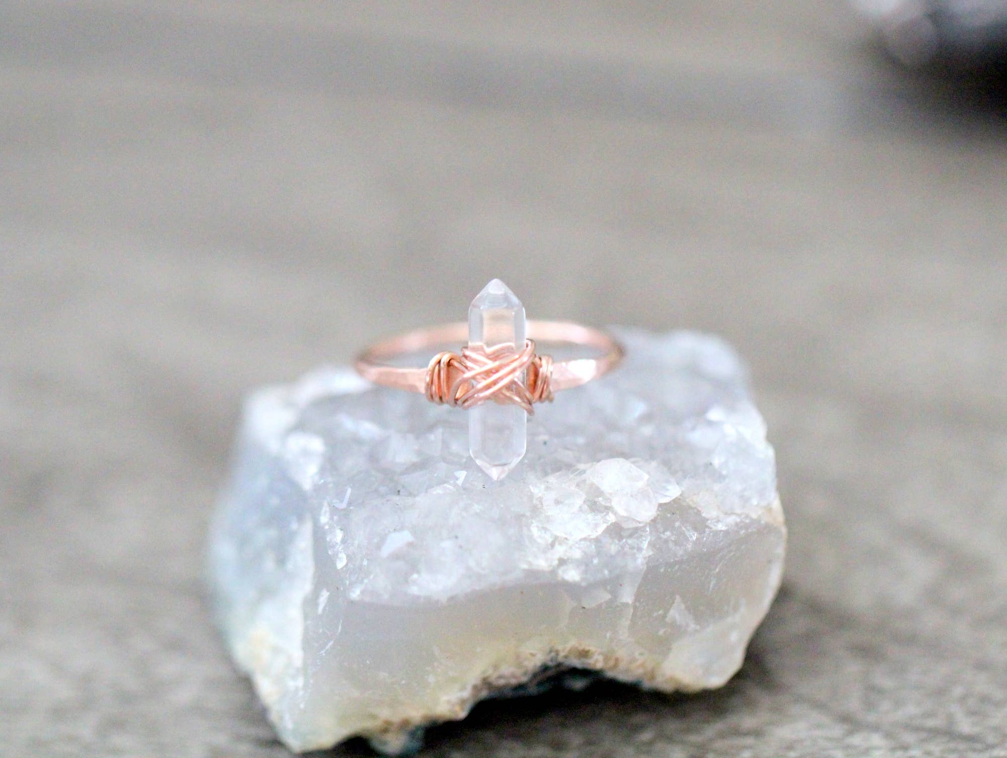 Saressa Designs - Wholesale Single Stone/Solitaire Ring - Crest Ring - Crystal Quartz4