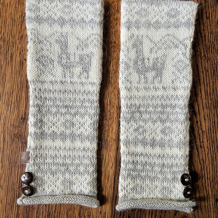Samantha Holmes Alpaca Clothing and Gifts - Wholesale Mittens - Women's - Alpaca Fair Isle Fingerless Gloves7