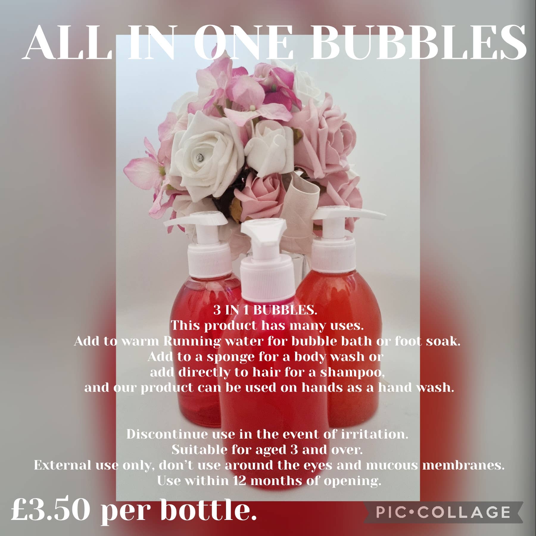 Lou's makes scents - Wholesale Body Wash/Shower Gel - Three in one soap bubbles