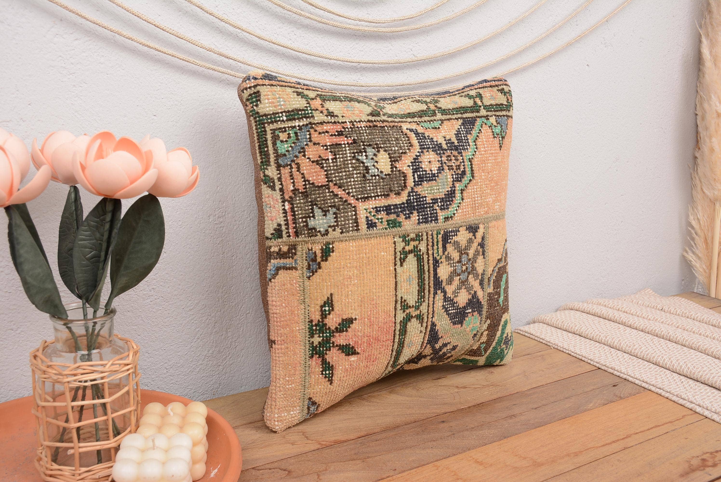 Kilim Pillow Decors - Wholesale Throw Pillow Cover - Vintage Kilim Boho Pillow Sham Cover 16x16 Home Decor0