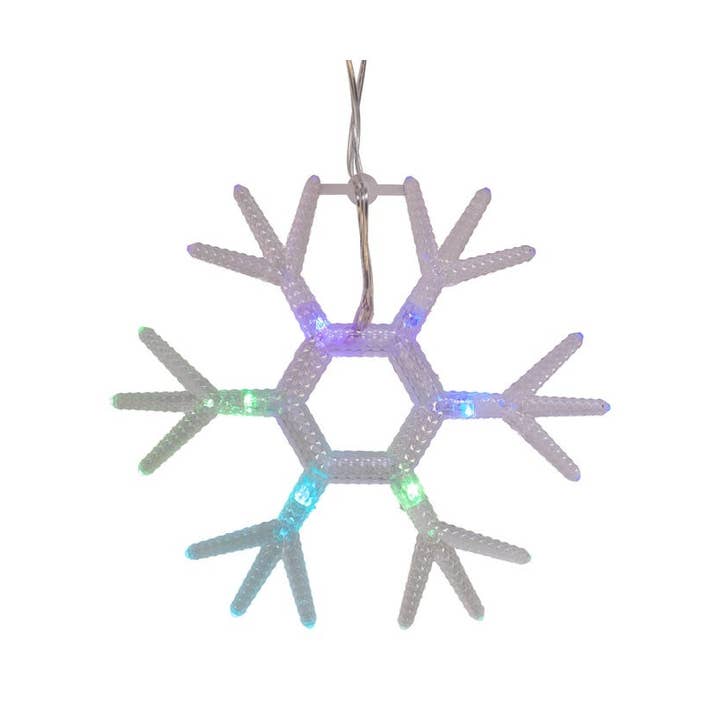 Kurt S. Adler, Inc. - Wholesale String Lights - 6.5" 5PC SNOWFLAKE RGB LED LIGHTS