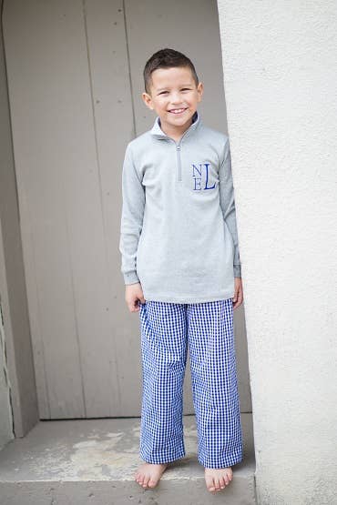 Love That Cotton - Wholesale Pants - Kids - SALE Classic Gingham Pants - Navy0