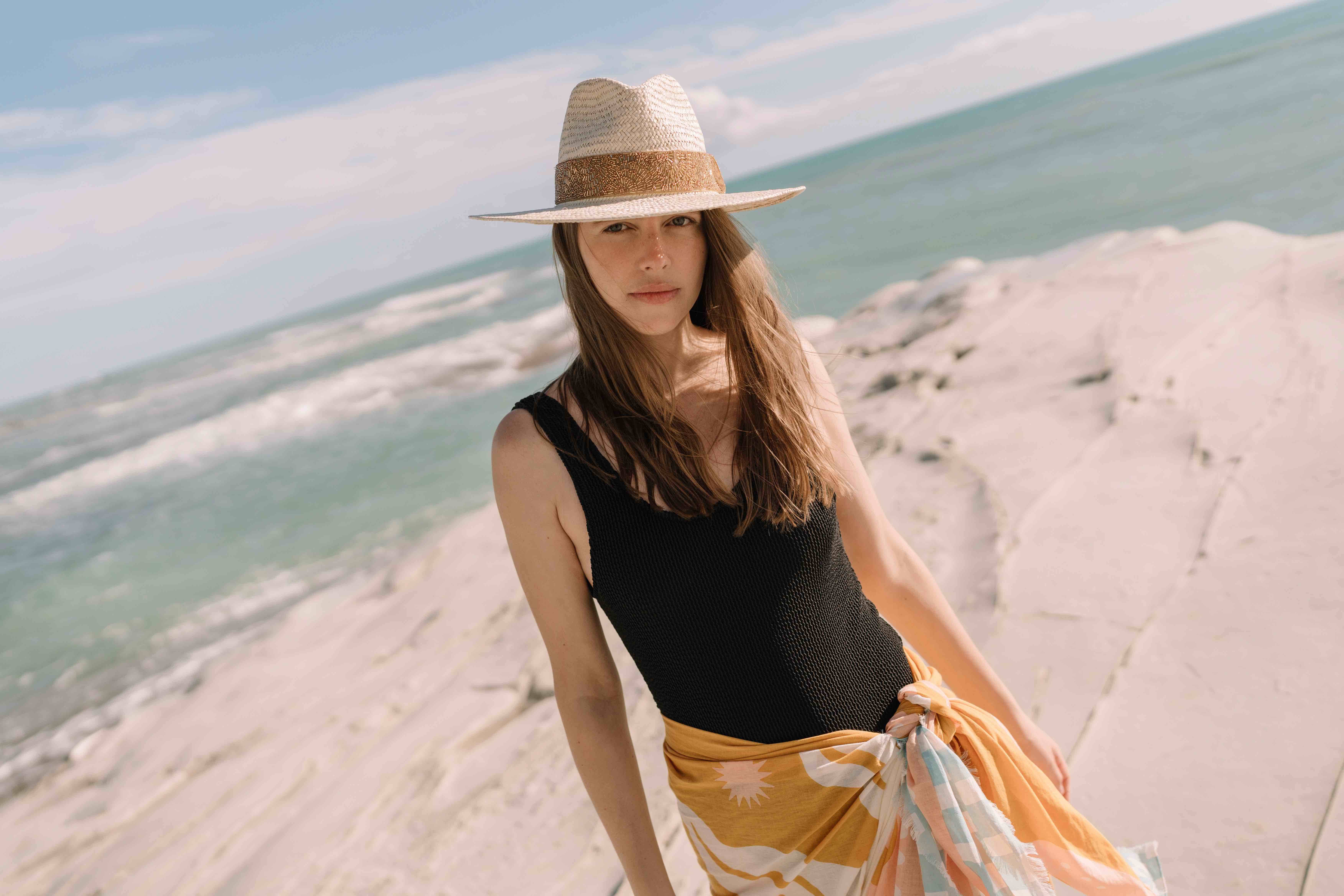 Maradji - Wholesale Straw Hat - Women's - ROSALIE FLOWERS FUSCHIA HAT1