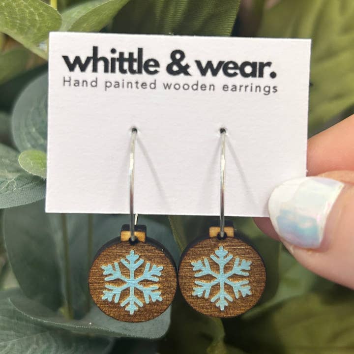 Reindeer hoops - blue snowflake for wholesale by Whittle and Wear