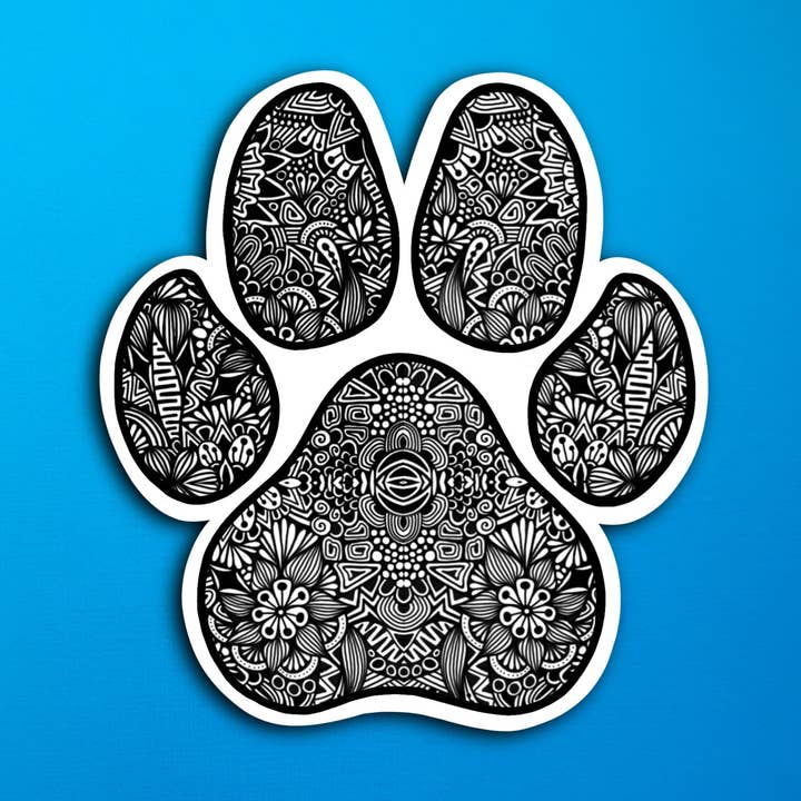 Autocollant en forme de patte (imperméable) pour la vente par Zenspire Designs