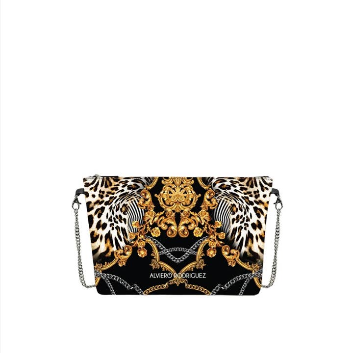 Alviero Rodriguez - Wholesale Crossbody Bag - Women's - DIVA BAG BAROQUE LEOPARD