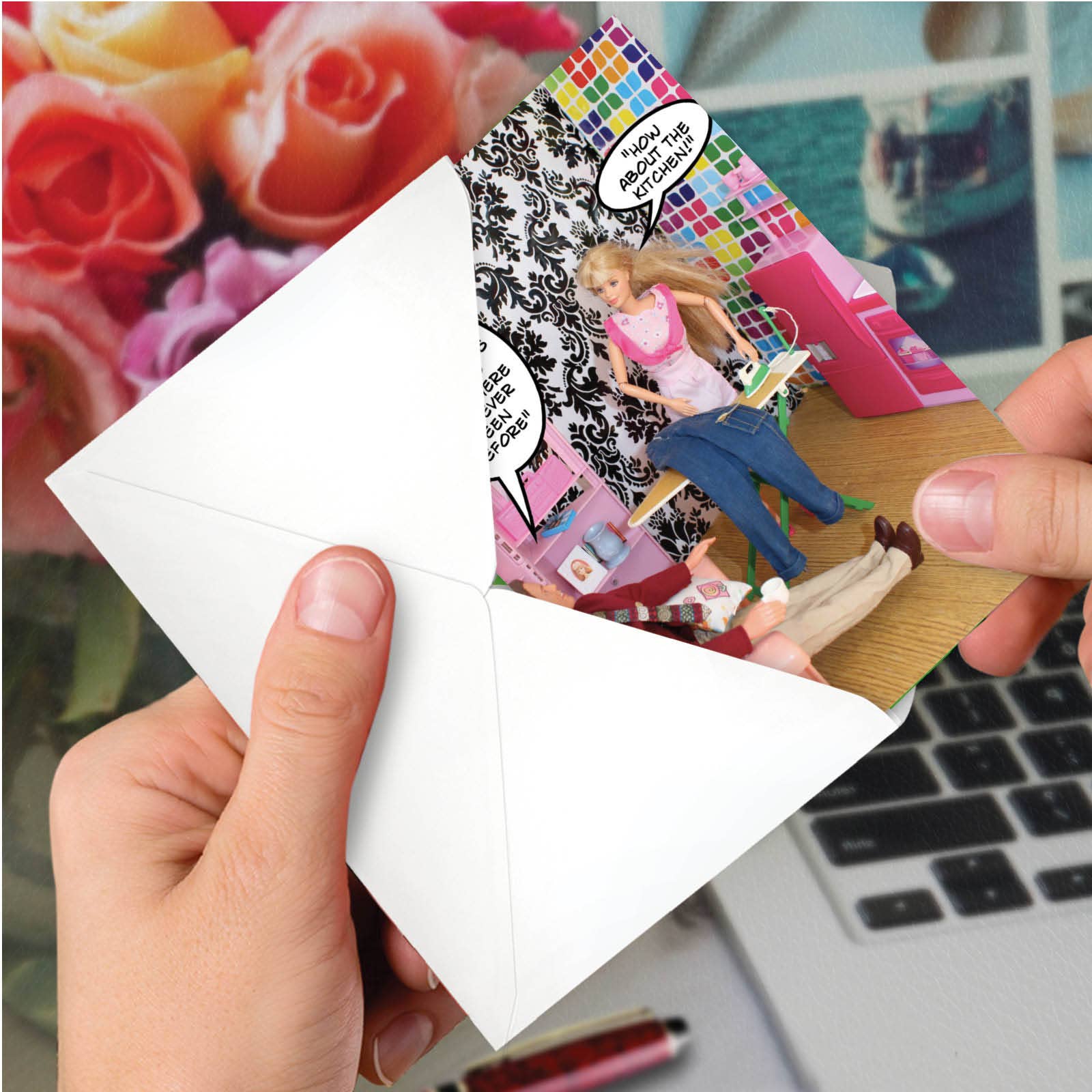 NobleWorks – Cartão de saudação diária por atacado – Cartão NobleWorks - Nunca estive - Todas as ocasiões3