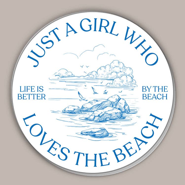 Ivy + Cloth - Wholesale Sticker - Just A Girl Who Loves The Beach (Decal)0
