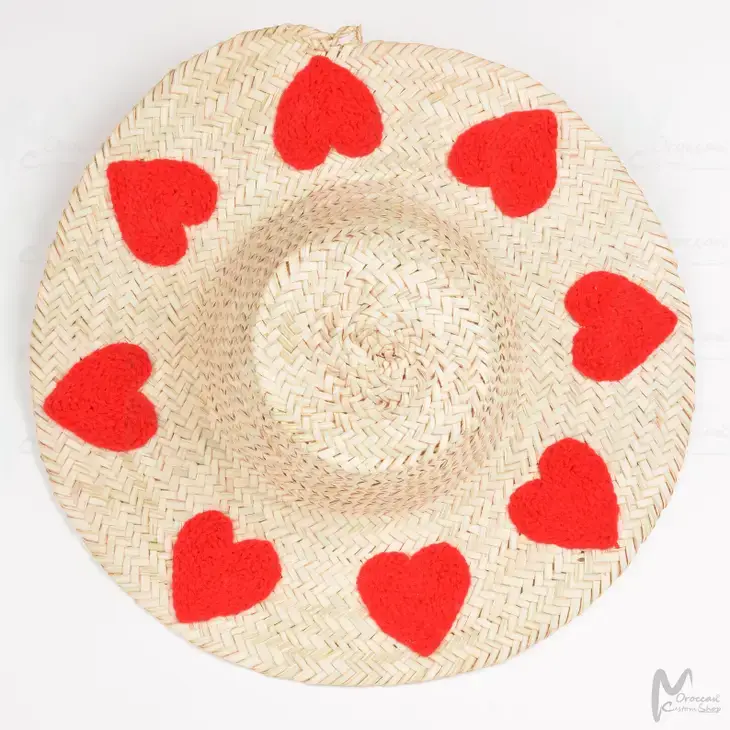 HandmadeBestSeller - Vente Chapeau de paille – femme - Chapeau en paille pour femme - Bachelorette Party - Chapeau de plage Bridesmaid5