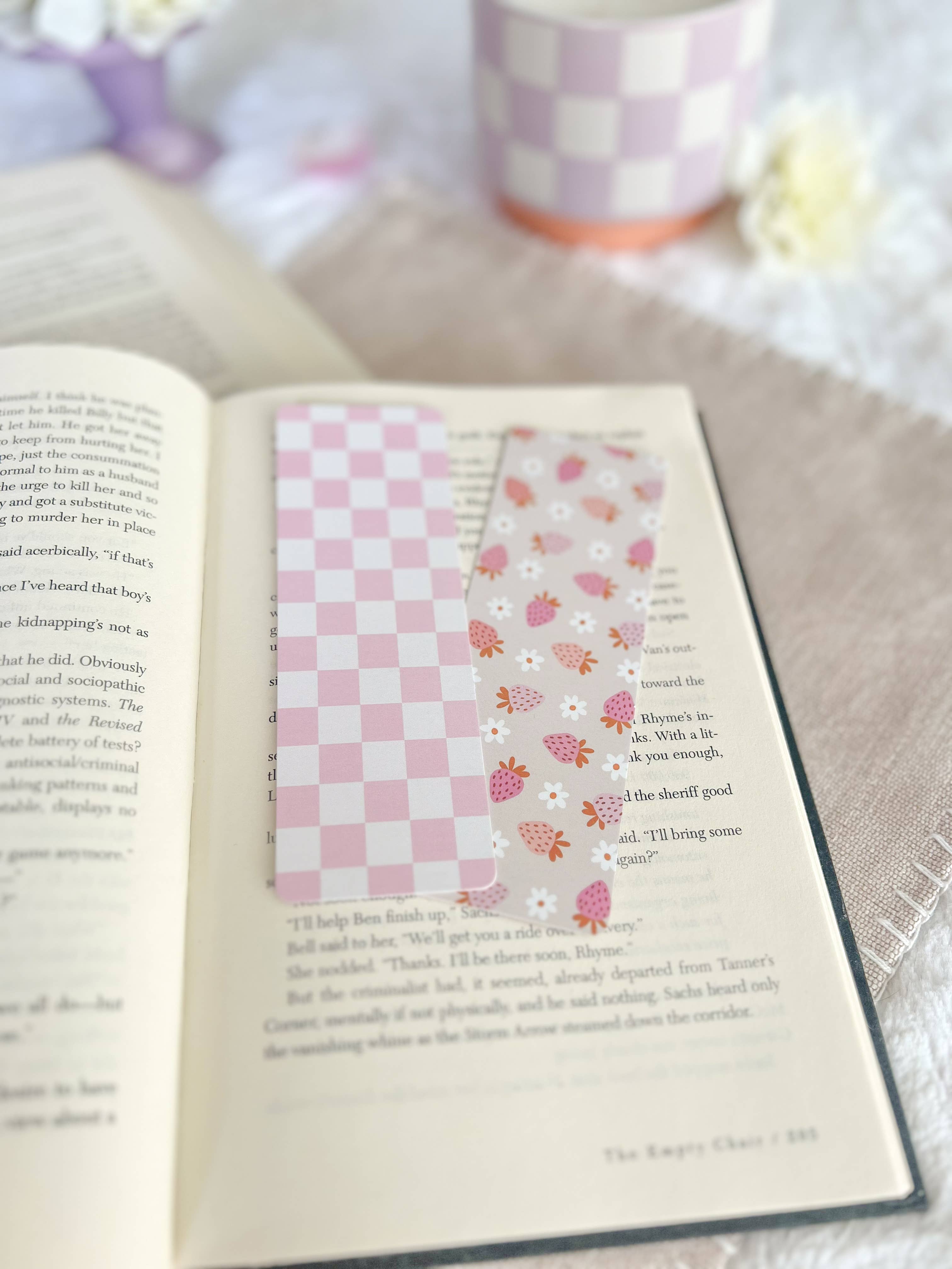 Little Turkey Shoppe - Wholesale Bookmark - Strawberry Checkered Bookmarks, Spring Collection6