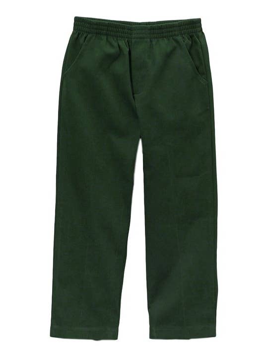 Pantalon d'uniforme garçon tout élastique taille H. Vert pour la vente par Unik
