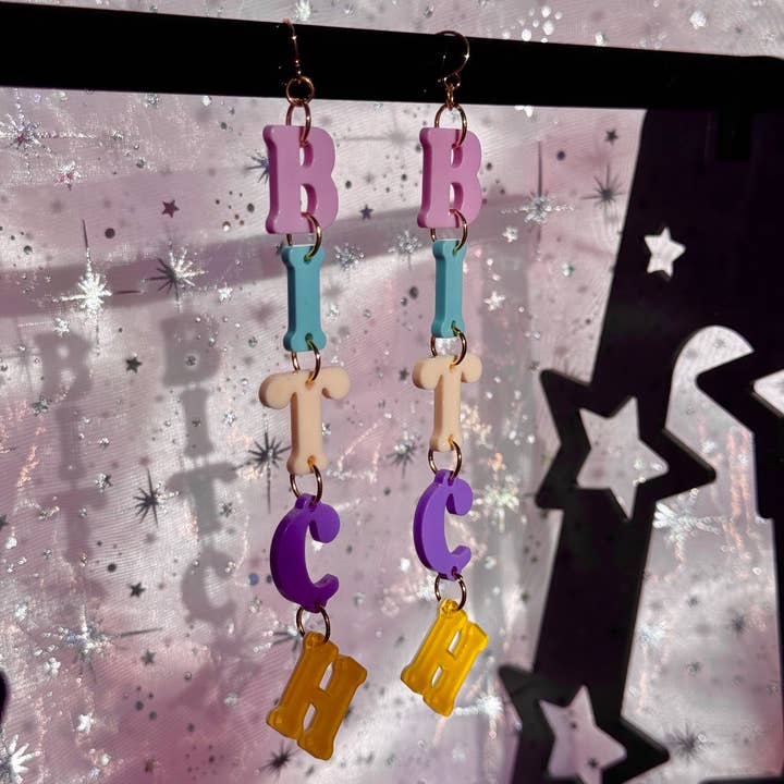 Peach Beast - Wholesale Dangle Earrings - Favorite Word Earrings