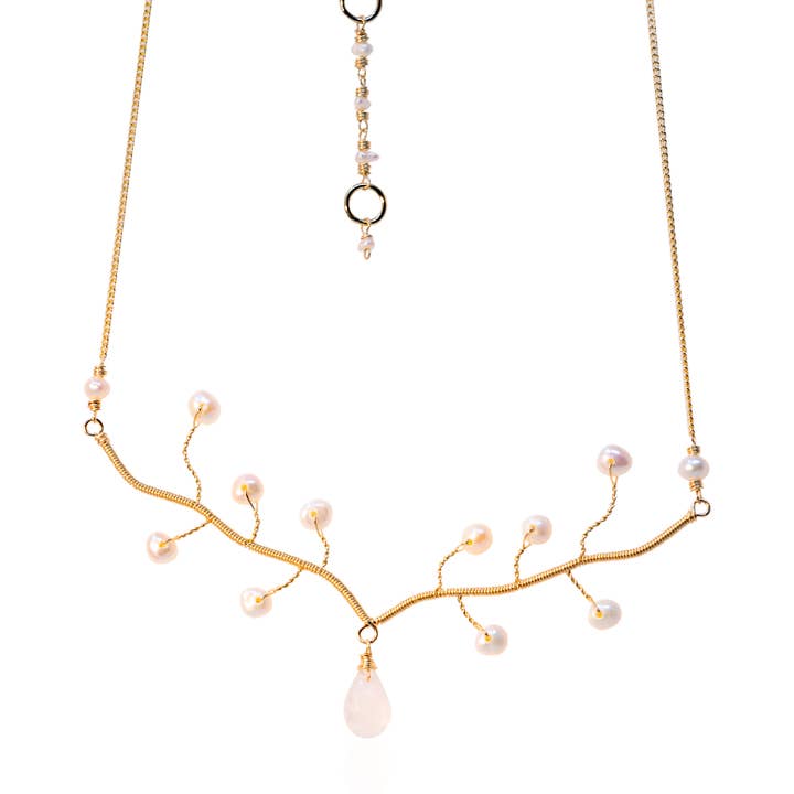 Pearl Branch m/månesten Drop for engroshandel hos Chuang Yi Gallery