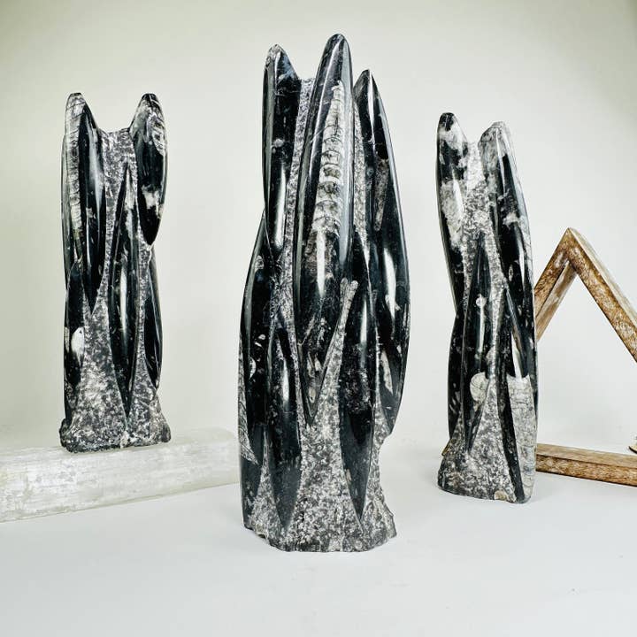 Grande tour en cristal Orthoceras 35-38 cm pour la vente par Rock Paradise