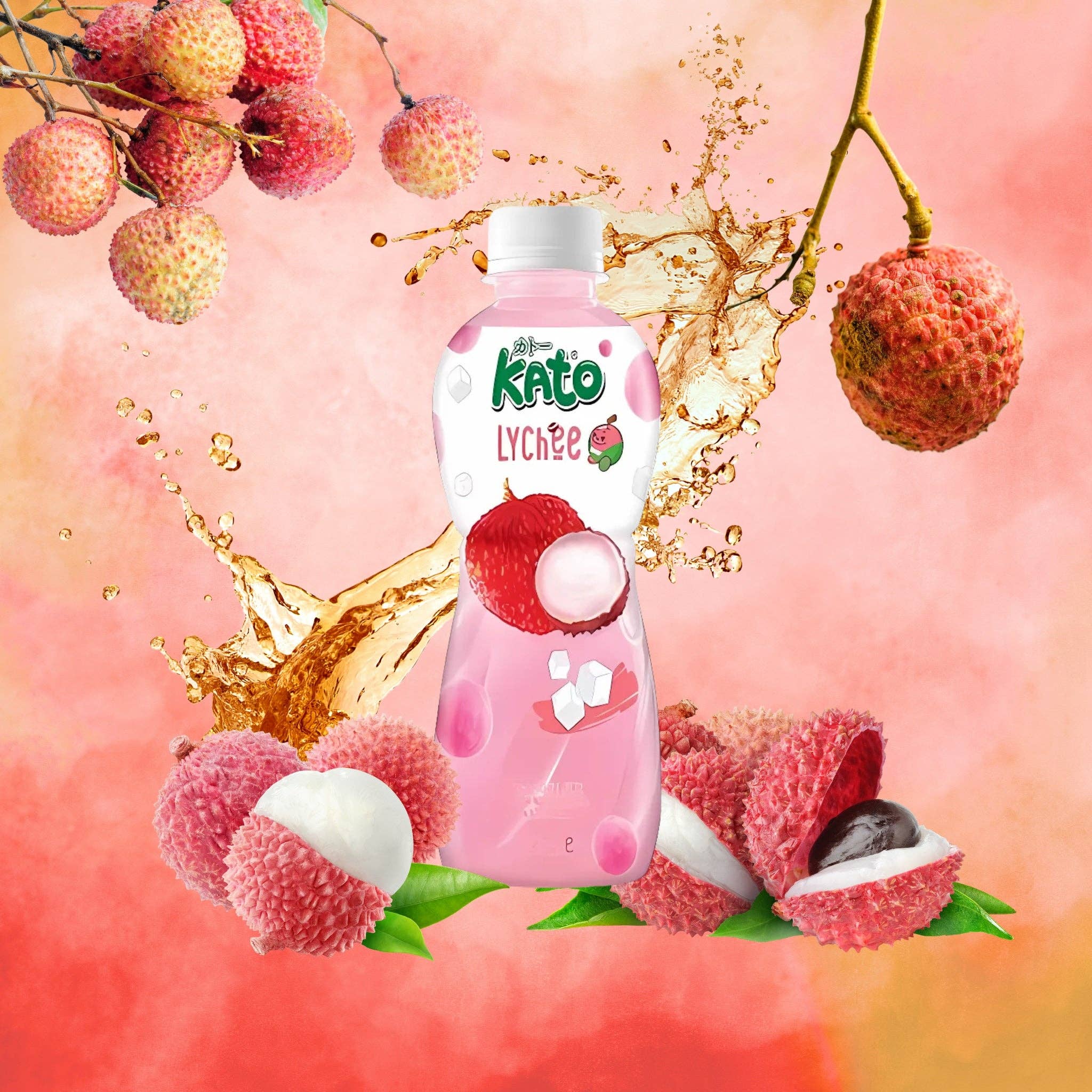 utoppa GmbH - Wholesale Fruit Juice - KATO Lychee Juice with Nata De Coco 320 ml1