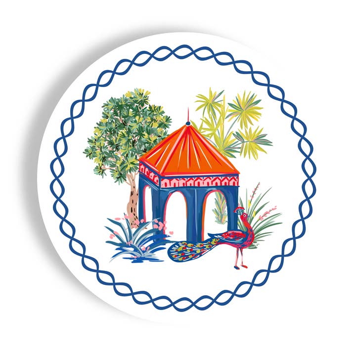 Chinoiserie 16ct 7" Paper Plates–Appetizer/Dessert Separates for wholesale by Fabuplates