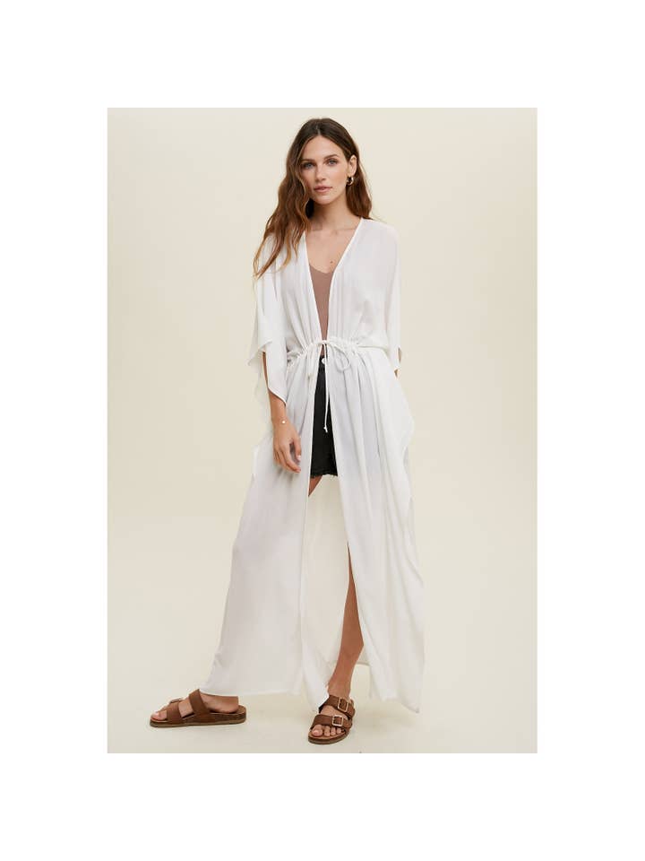 Wishlist Apparel - Wholesale Kimono - Women's - KIMONO COVER-UP WITH WAIST TIE / WL22-75007
