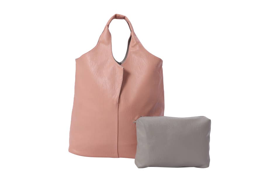 Nima Accessories Inc – Engroshandel Tote bag - Dame – Dame 2 stk kunstlæder Tote håndtaske Kosmetiktaske0