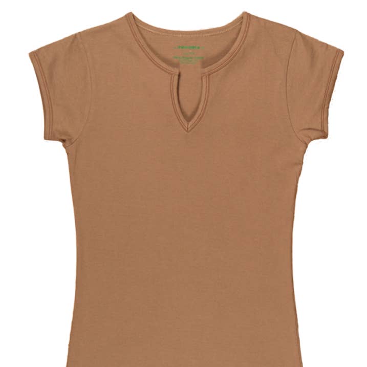 Camiseta de manga curta cinza ameixa por atacado de Two Owls