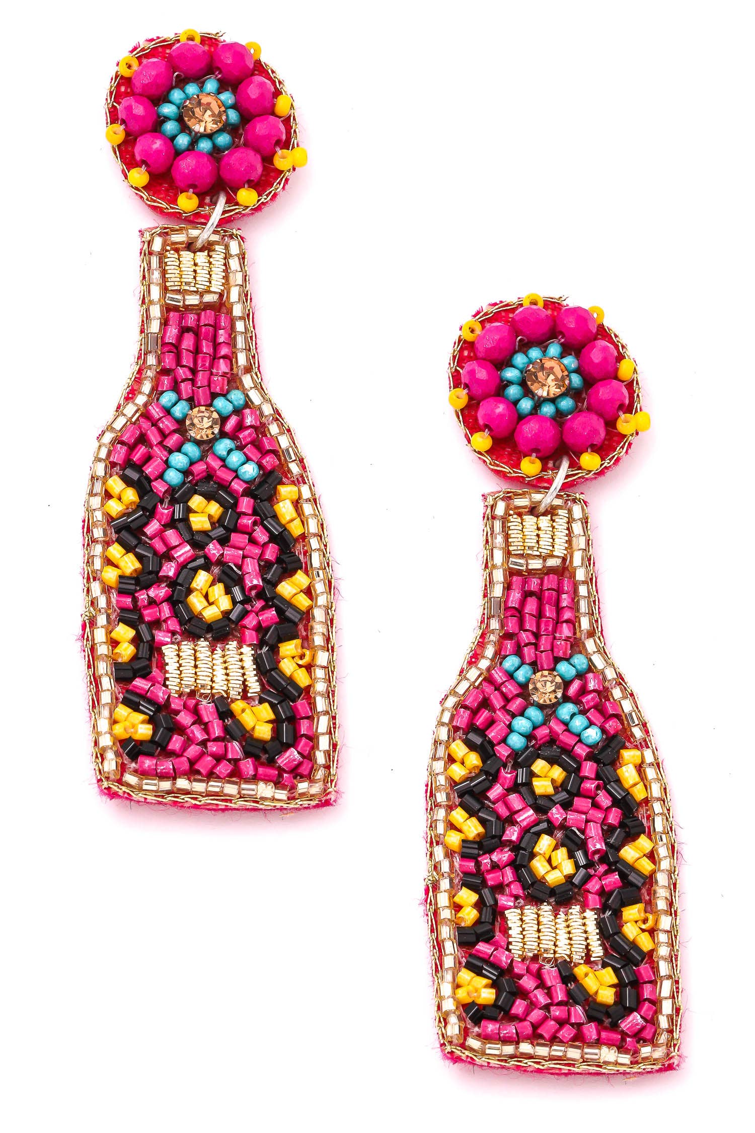 Anarchy Street – wholesale Hängande örhängen – Blomfrö Pärlade Flaskformade Droppeörhängen4