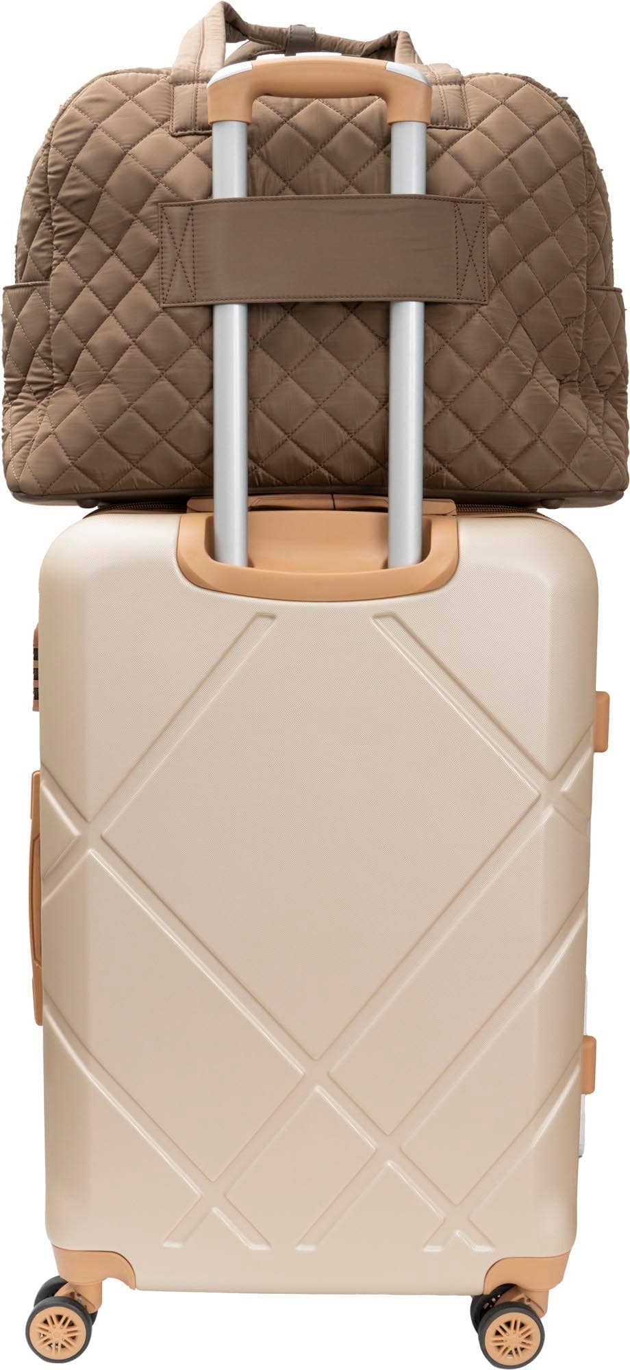 Magid - Wholesale Weekender Bag - Women's - Ellen Tracy 20 Inch Diamond Nylon Quilted Travel Duffel32