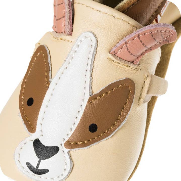 LAIT ET MIEL - Wholesale Slippers - Baby - Extra soft baby leather slippers Goat