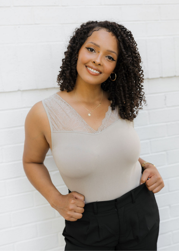 ELIETIAN - Vente Haut en maille – femme - Top réversible avec insert en dentelle5