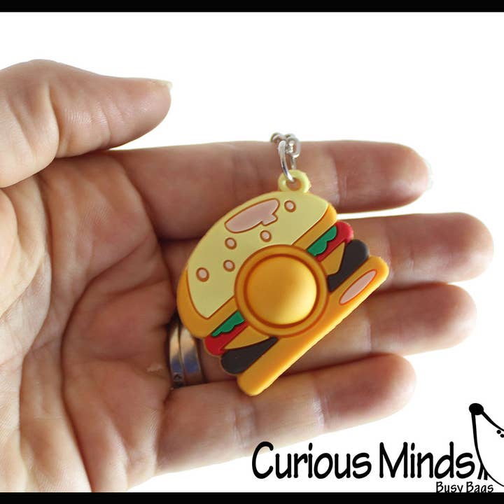 Curious Minds Toys - Wholesale Fidget toy – Kids - 1 Cute Food Pair Bubble Popper Fidget Keychains - Go Togethe10