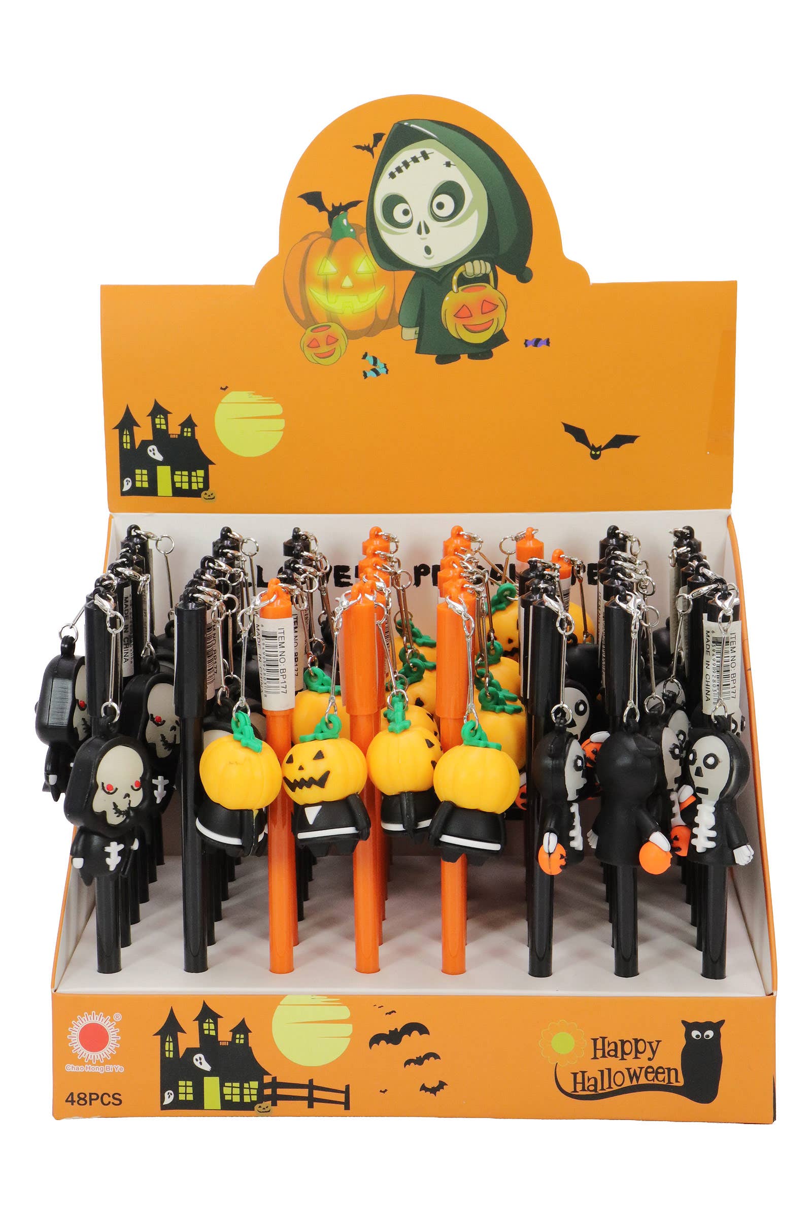 DIVERSE Halloween Dinglande Figurin Kulspetspenna - 48 st för wholesale på Faire2