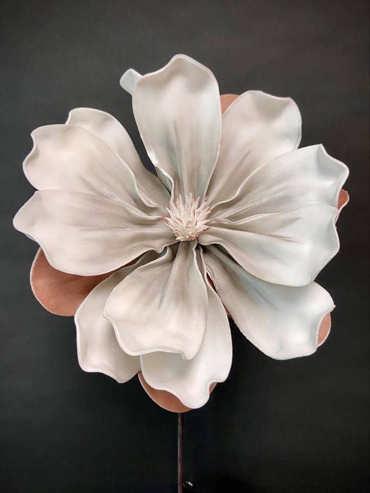 White/Brn Foam Flower 28x22" for wholesale by The Light Garden Collection