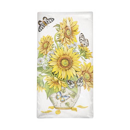 Sunflower Vase Bagged Towel for wholesale by Mary Lake-Thompson Ltd.