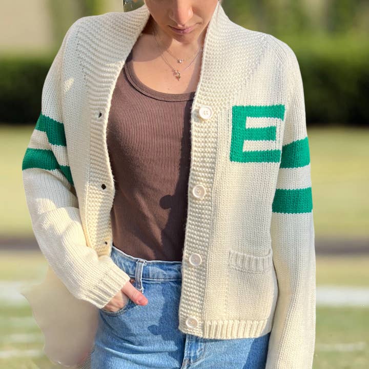Pink Pineapple - Wholesale Cardigan - Women's - Varsity Cardigan FLY EAGLES Sweater