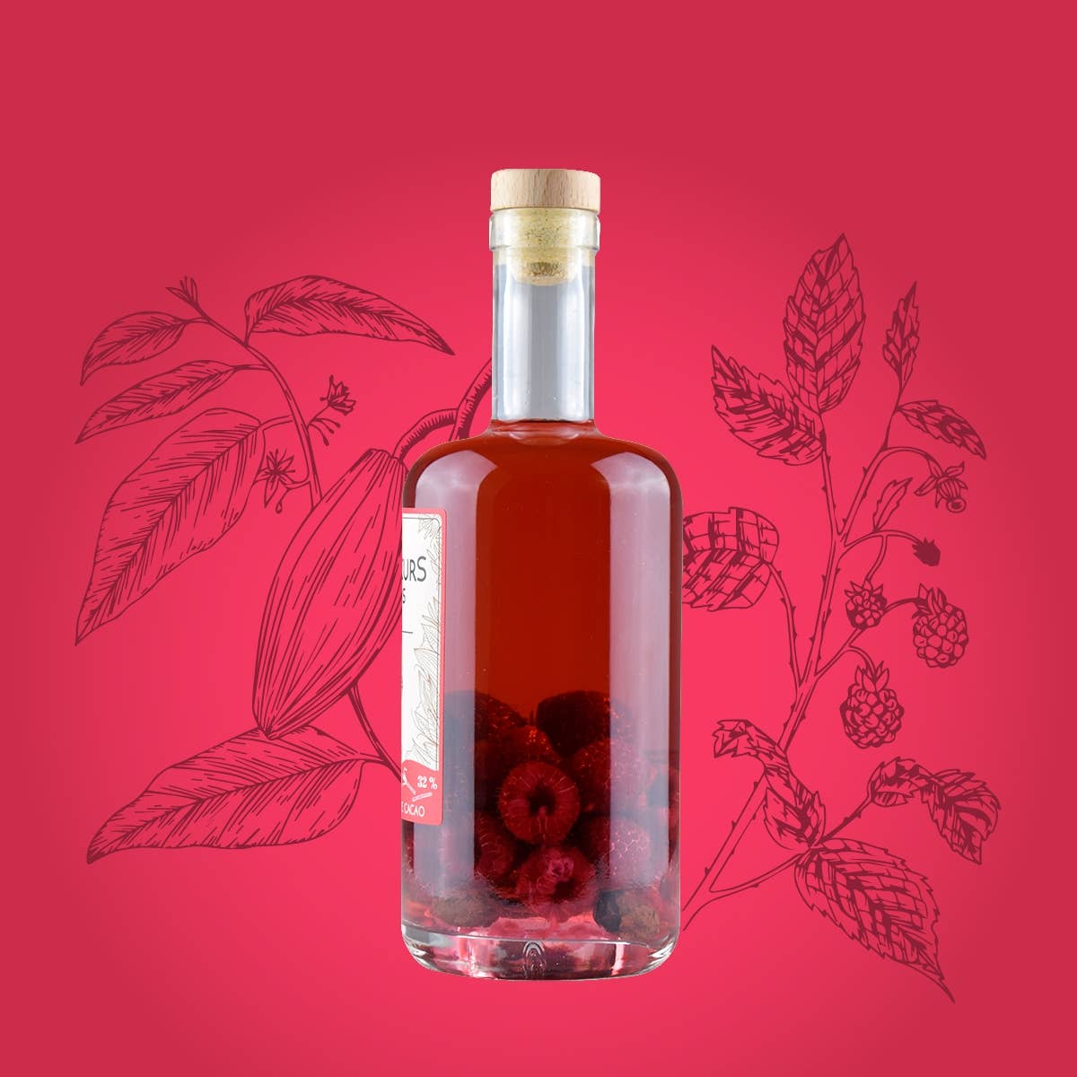 Les Arrangeurs Français - Wholesale Flavored Syrup - Organic Raspberry Cocoa Bean Infused Rum1