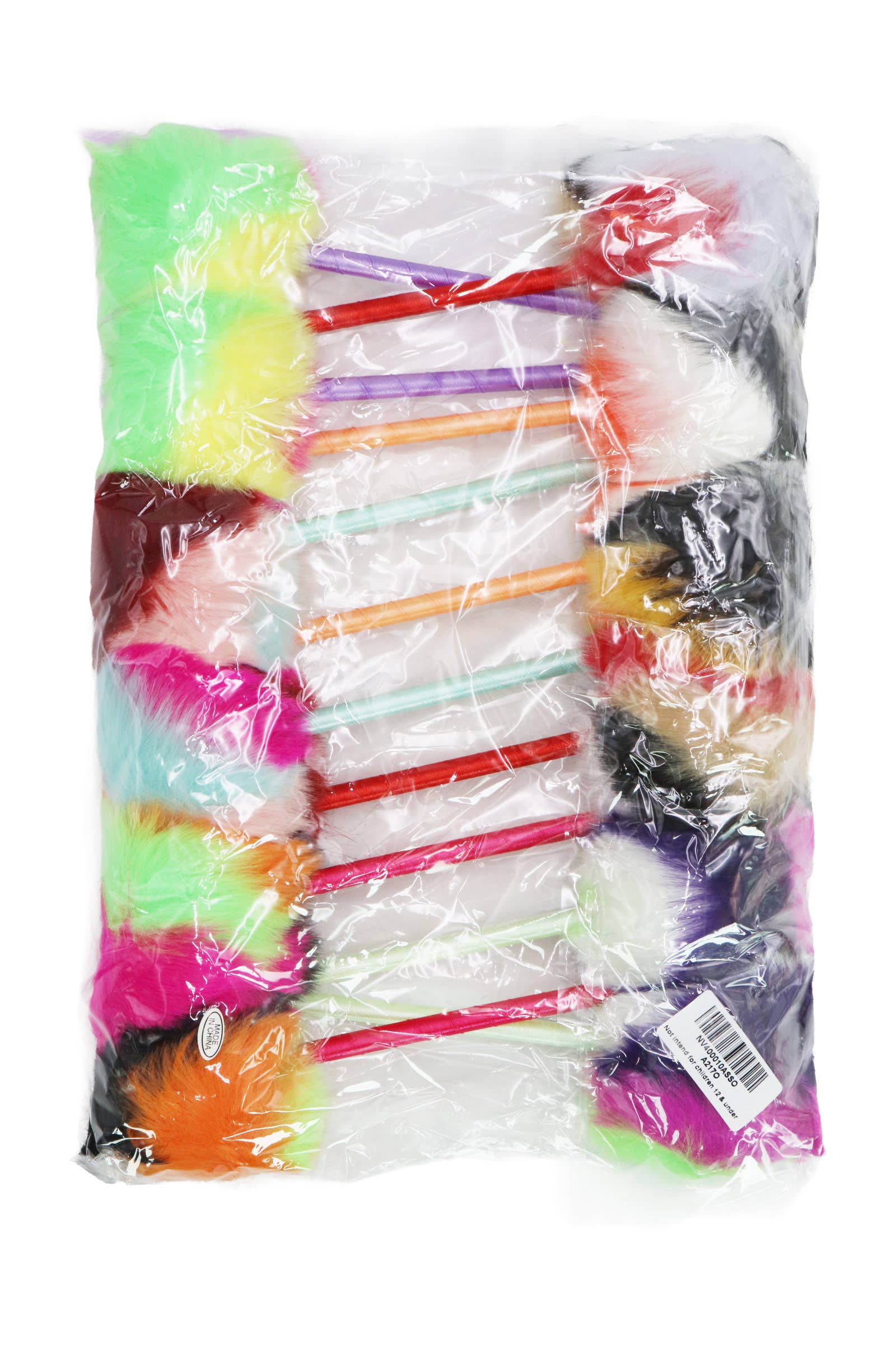 Assorted Multicolor Fuzzy Faux Fur Pom Pom Ballpoint Pen for wholesale on Faire3