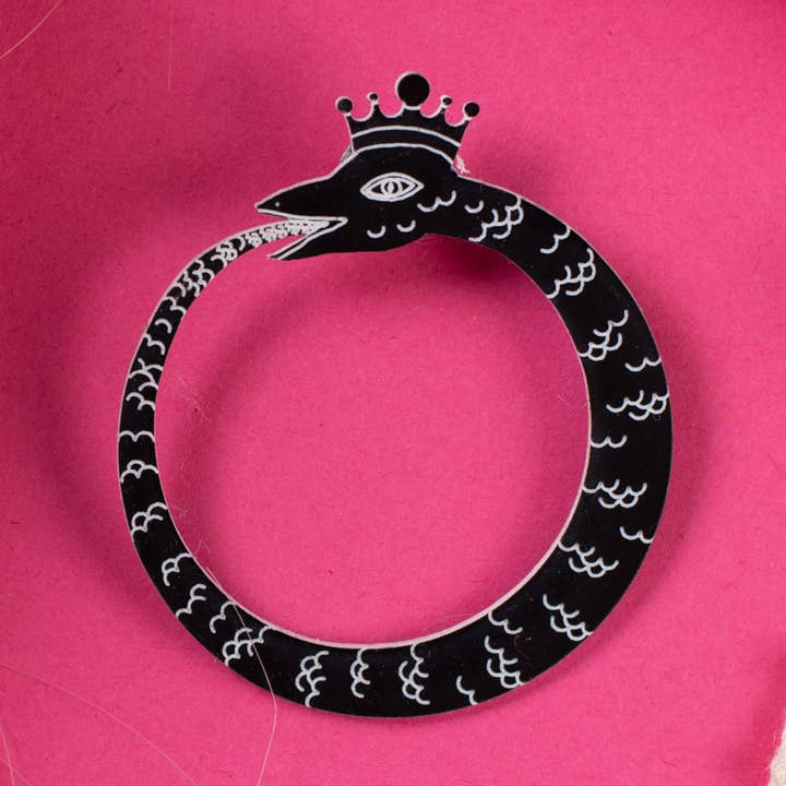 Ouroboros Snake Pin for wholesale by Darling Marcelle