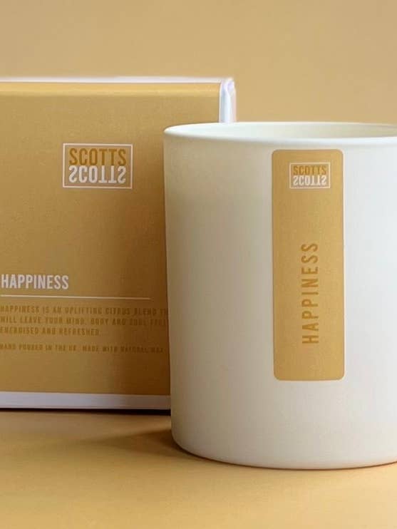 HAPPINESS LUXURY CANDLE for wholesale by Scotts Lifestyle