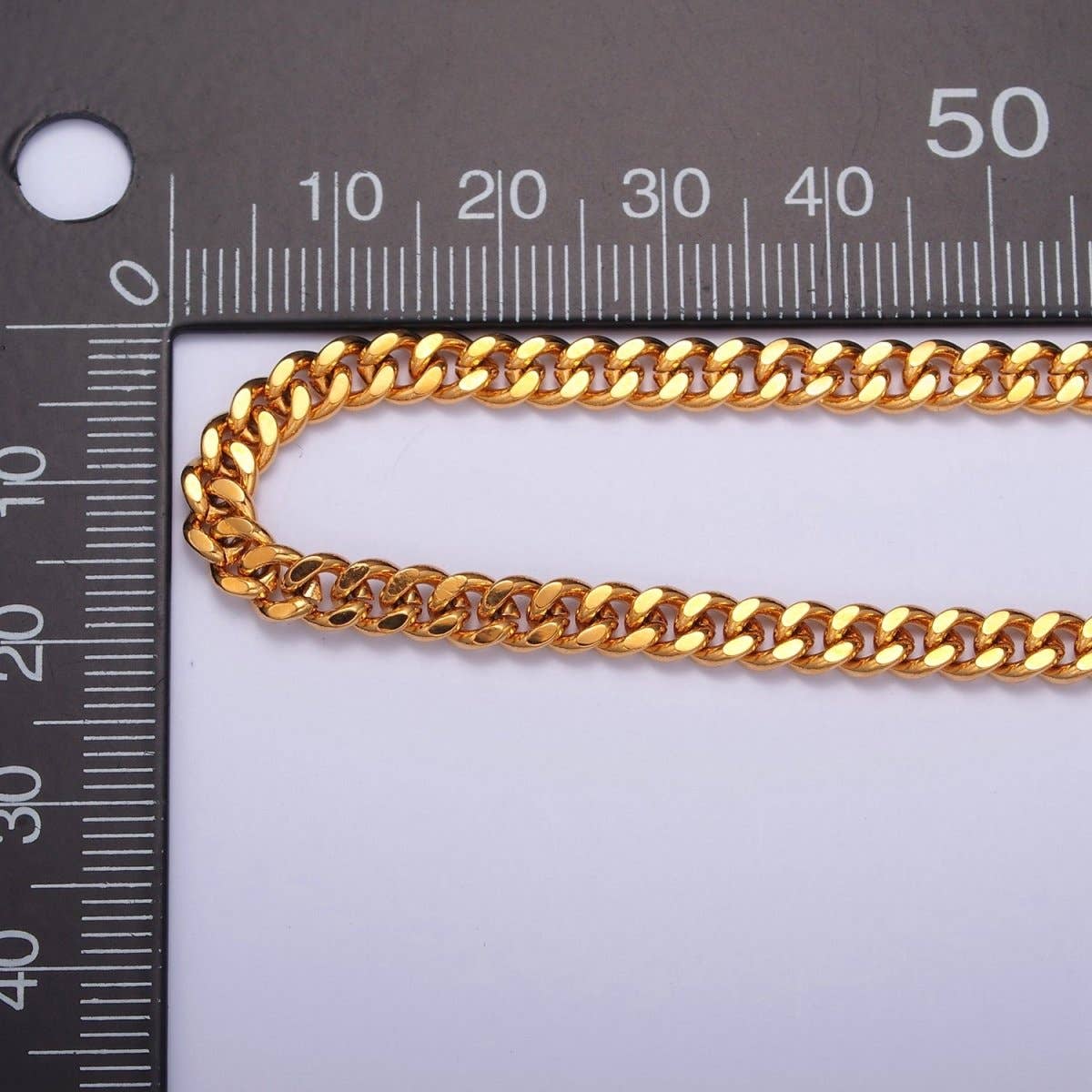 Aim Eternal – wholesale Link & chain necklace – Miami Cuban Curb Link Unfinished Chain, 4.5mm 24k Gold Filled Chain 19.5 inch long | WA-1400 Clearance Pricing1