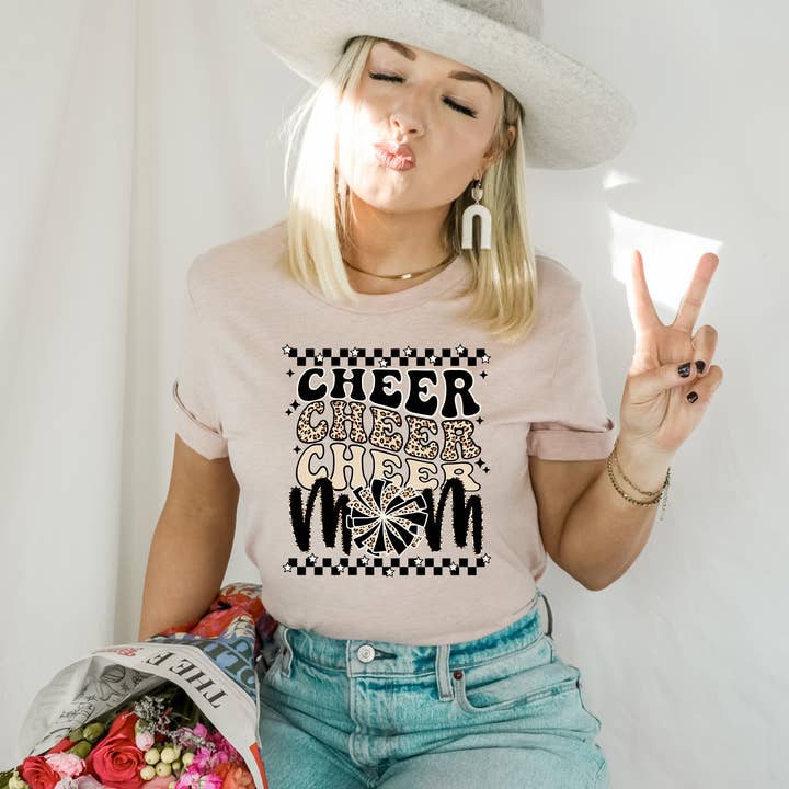 Cheer Mom T-shirt | Graphic Tee for wholesale by KM Clothing