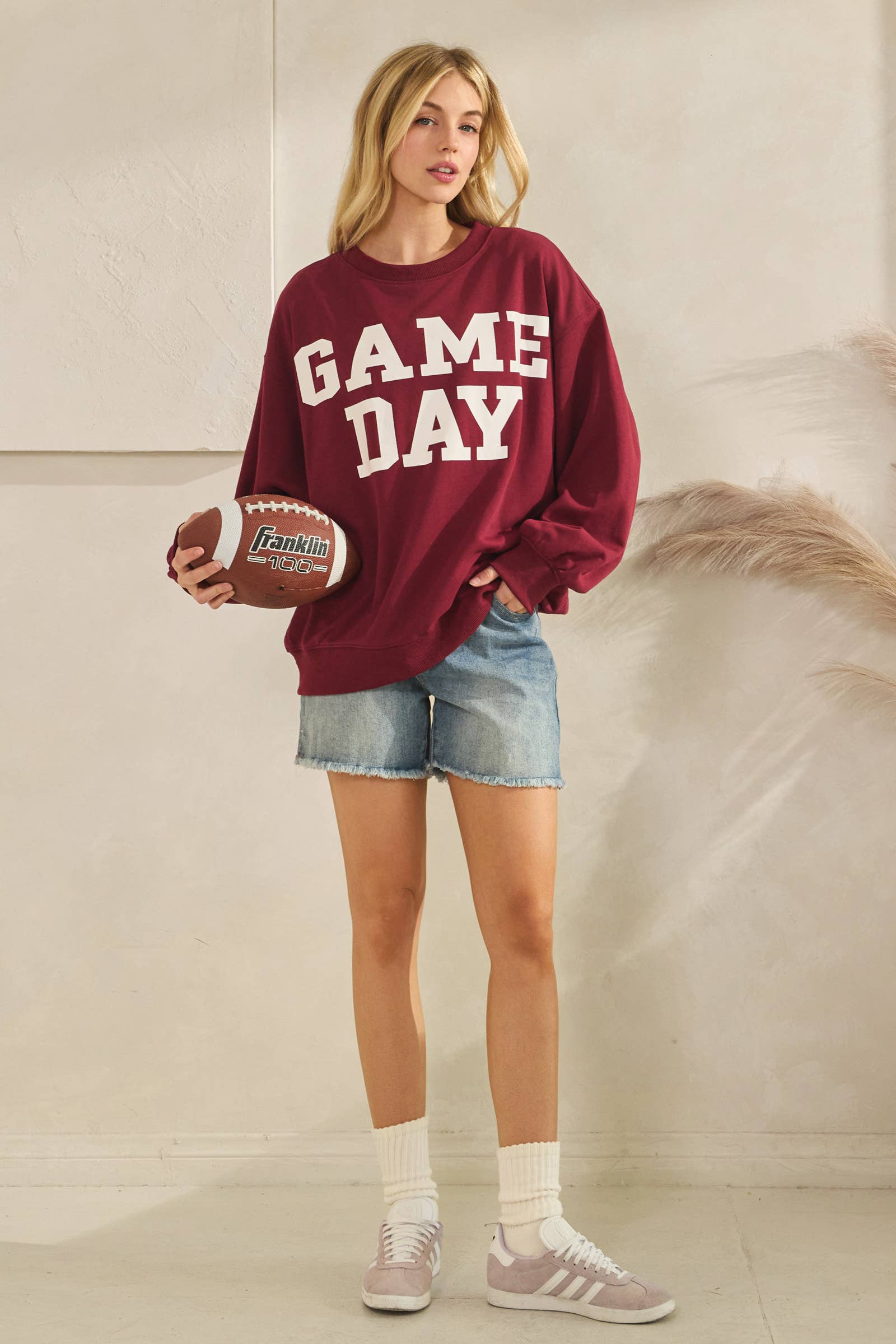 Sewn and Seen - Wholesale Graphic Sweatshirt - Women's - Bold Varsity Game Day Sweatshirt11
