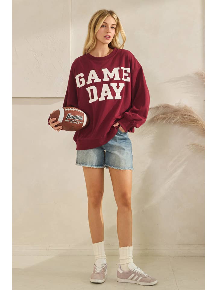 Sewn and Seen - Wholesale Graphic Sweatshirt - Women's - Bold Varsity Game Day Sweatshirt11